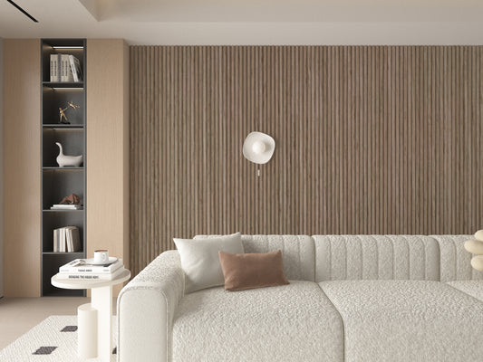 10-Pack Royal Oak WPC Fluted 3D Wall Panels