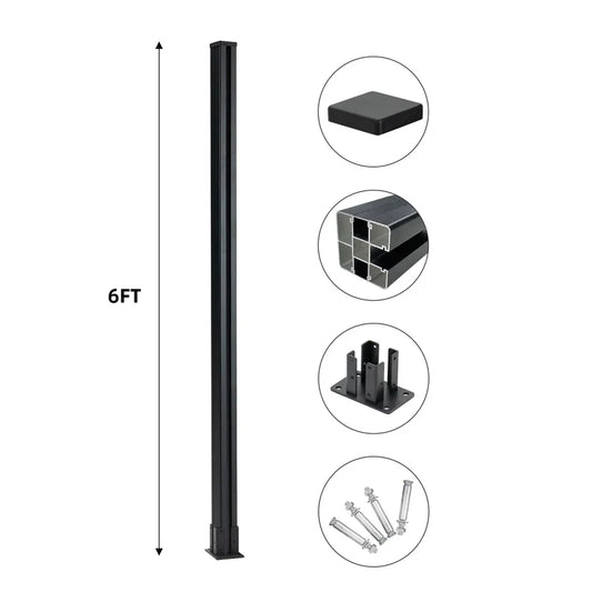 6 Ft Above Ground Fence Post - Set of 1