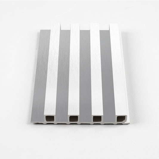 White Brushed WPC Fluted 3D Wall Panels. NewGen Depot
