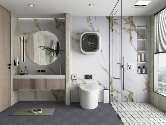 Calacatta Oro Gold Marble UV Protected PVC Wall Panel - Bathroom