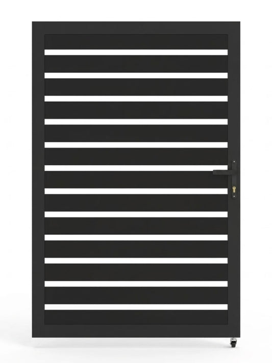 4x6 ft semi privacy aluminum single gate modern outdoor fence gate