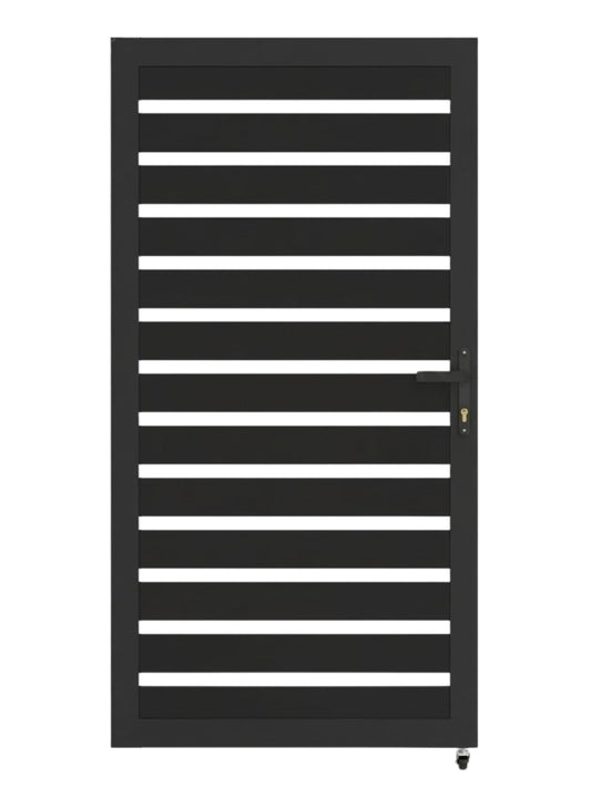 Aluminum premium fence gate 3x6 ft modern heavy duty semi privacy gate