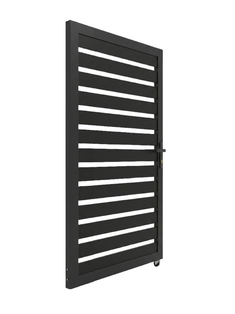 Modern aluminum semi privacy gate 3 by 6 ft durable outdoor fencing