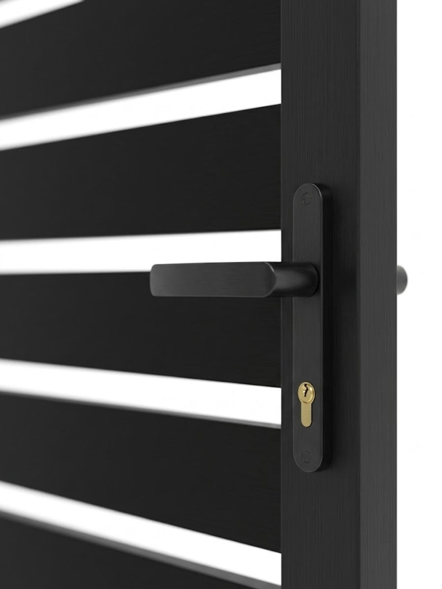 Modern aluminum semi privacy fence gate 3x6 ft for home exterior fencing