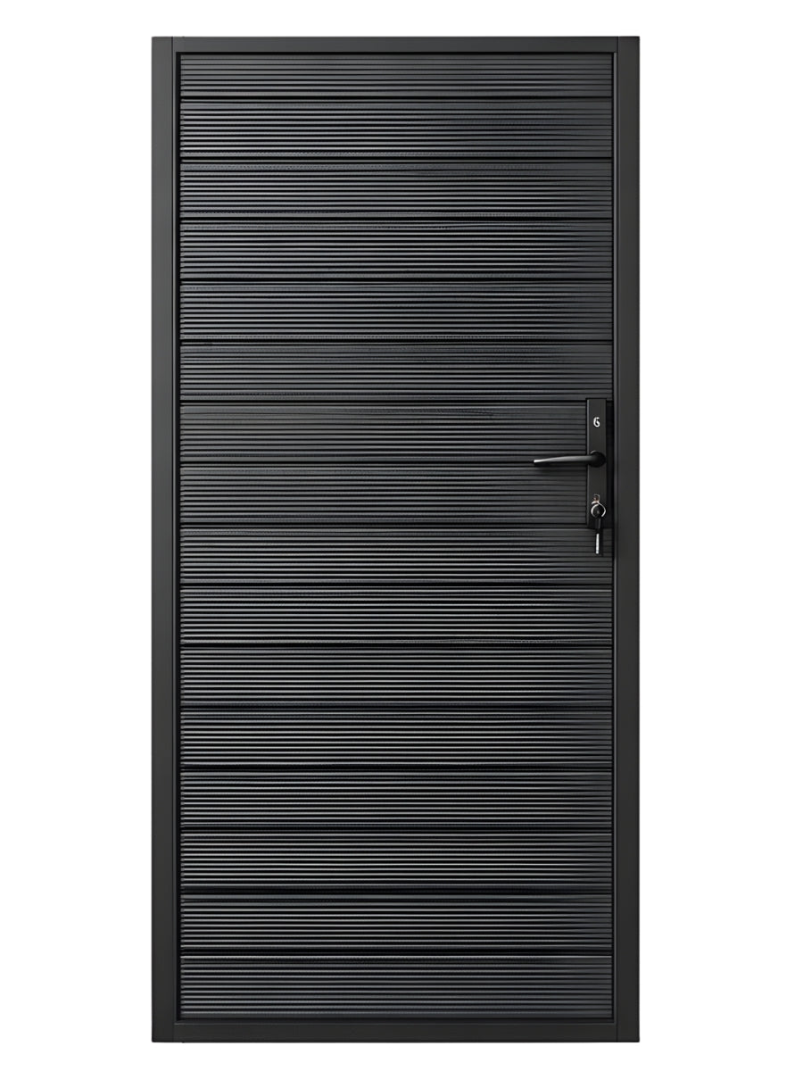 Aluminum premium fence gate 3x6 ft modern heavy duty full privacy gate