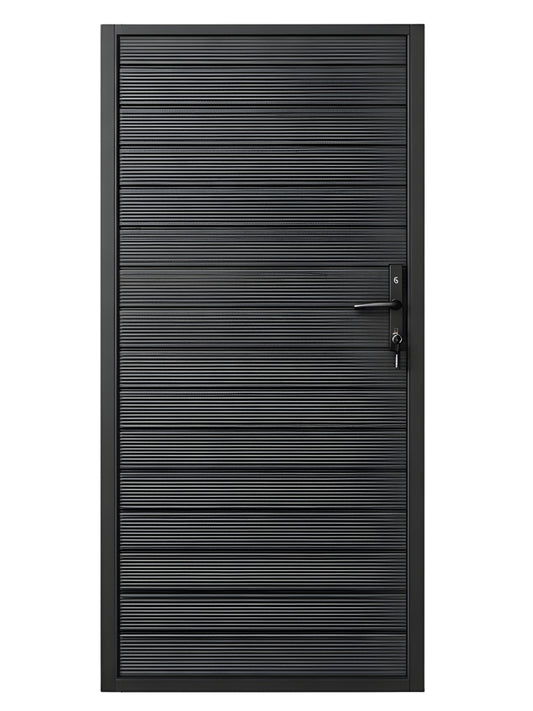 Aluminum premium fence gate 3x6 ft modern heavy duty full privacy gate