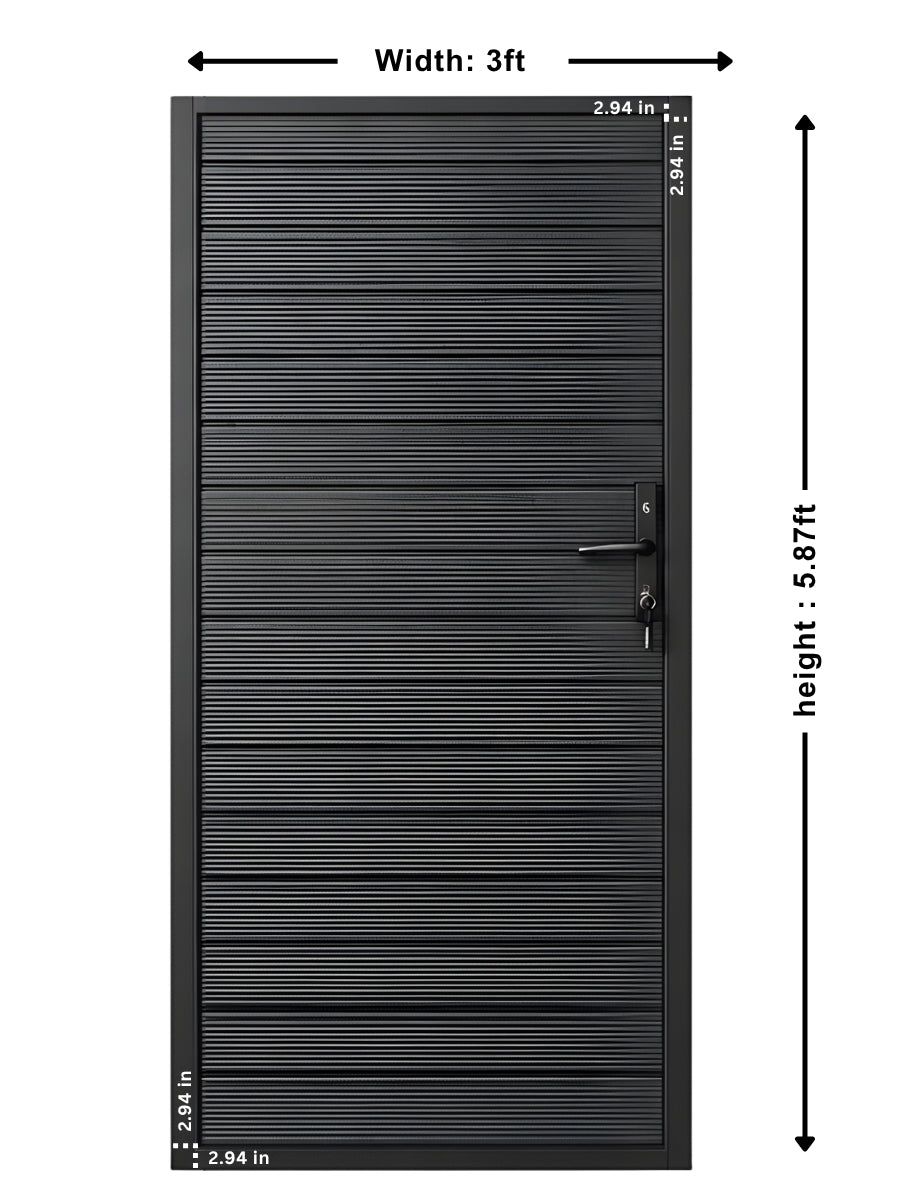 3ft x 6ft aluminum fence gate full privacy modern outdoor gate panel