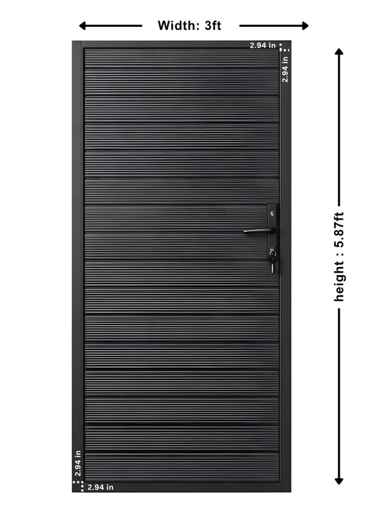 3ft x 6ft aluminum fence gate full privacy modern outdoor gate panel