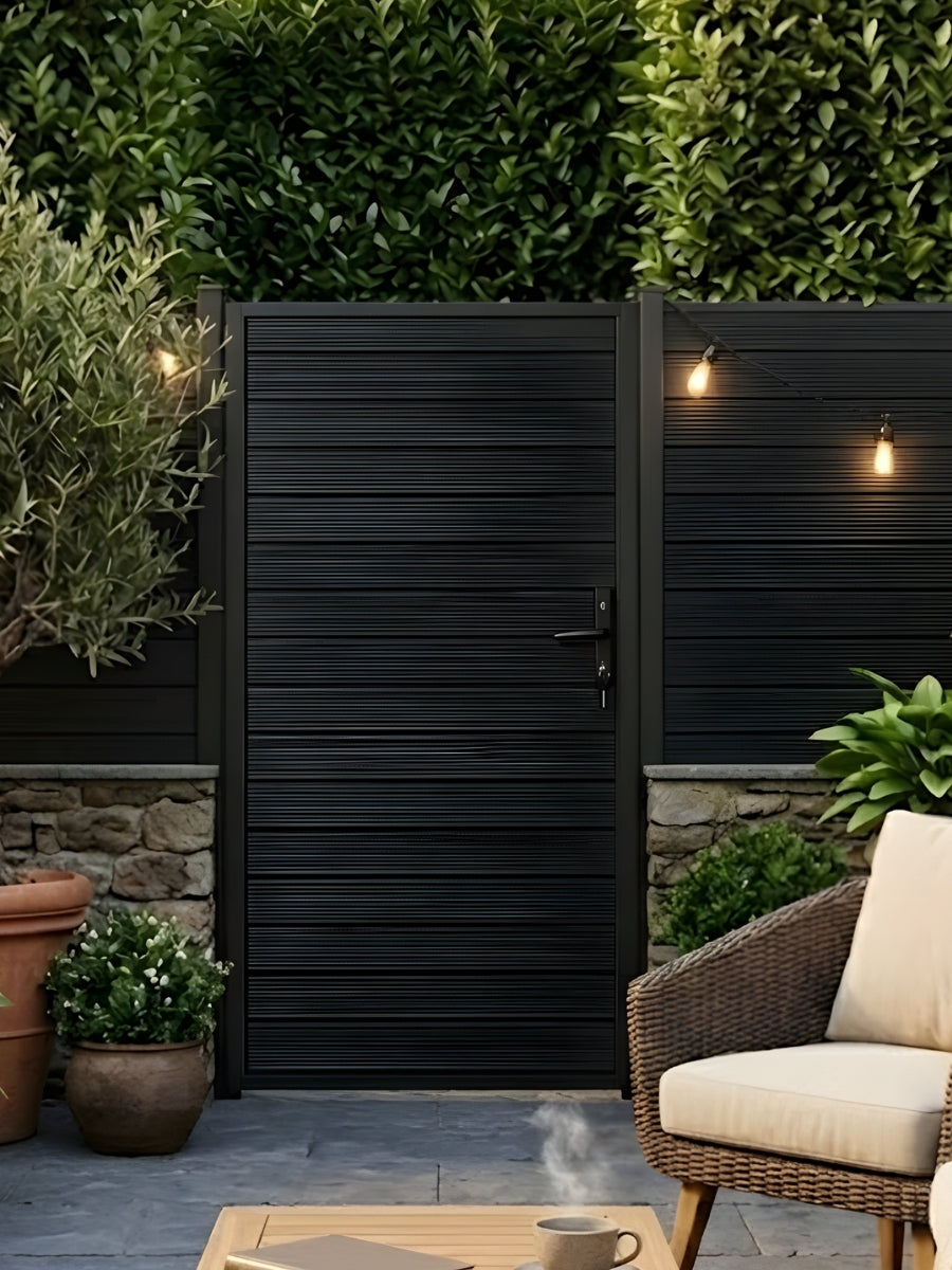 Modern aluminum fence gate 3x6 ft for home exterior privacy fencing