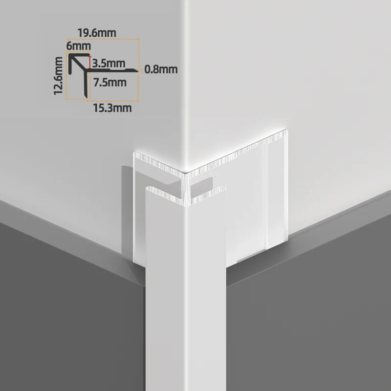 Aluminum wall panel trim – outside sharp corner