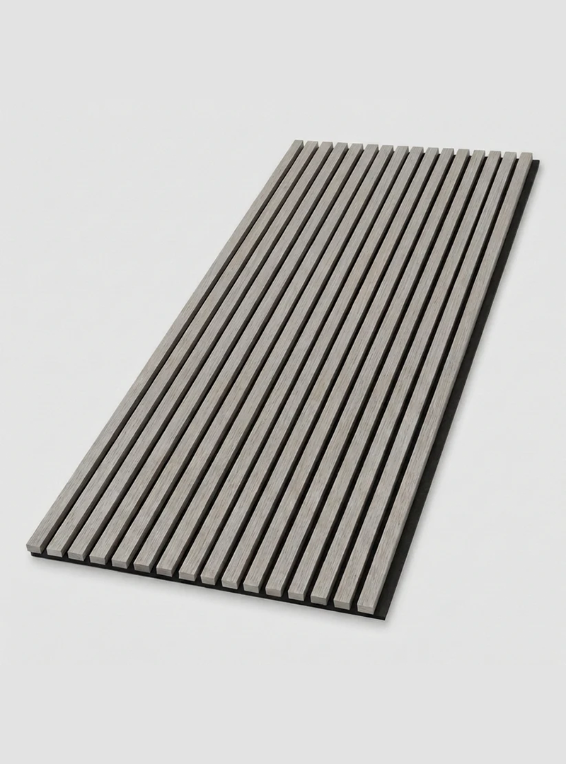 Ash Gray Acoustic Wood Slat Wall Panel