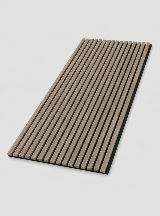 Ash Wood Acoustic Slat Wall Panel | Premium 3-Sided Veneer