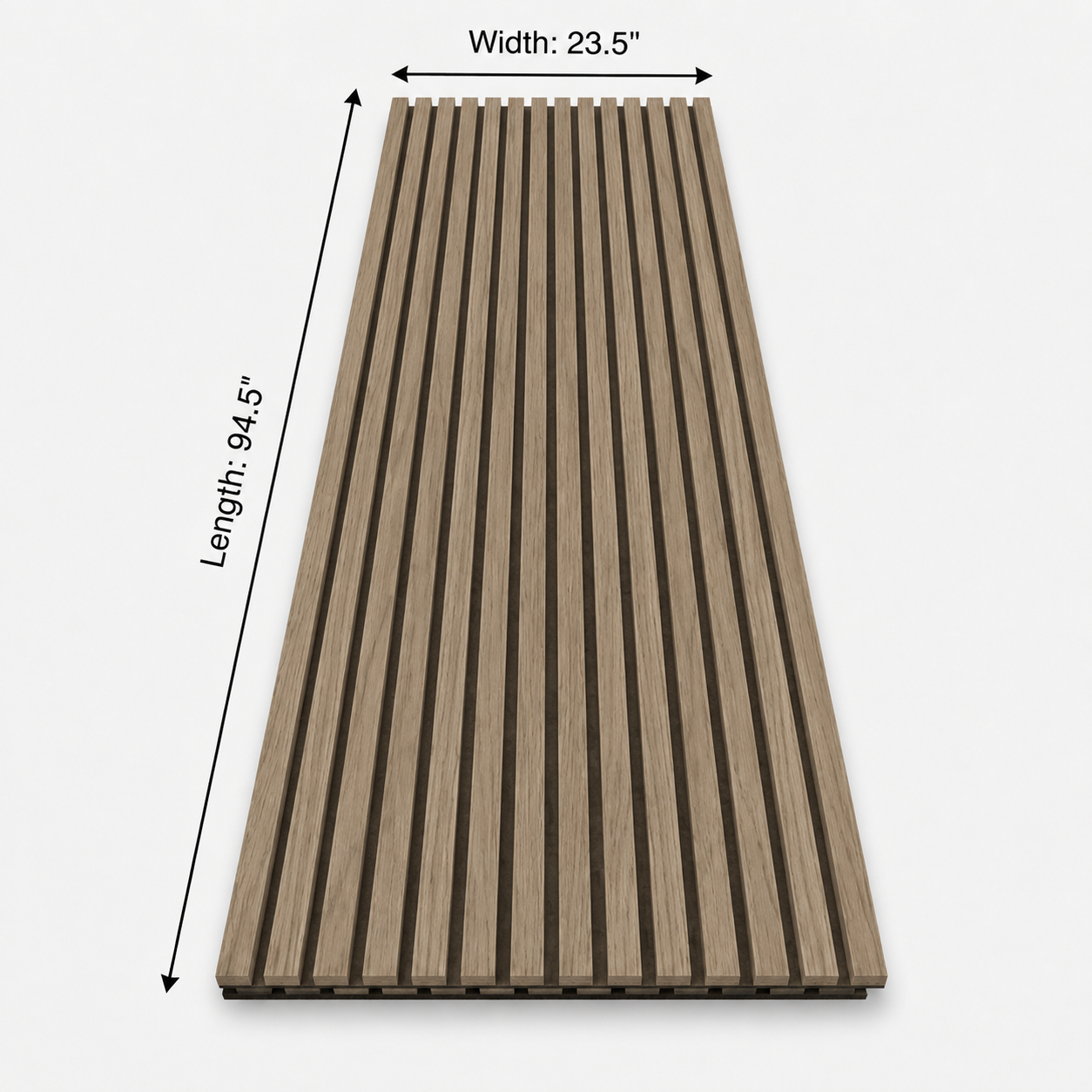 Ash Wood Acoustic Slat Wall Panel | Premium 3-Sided Veneer