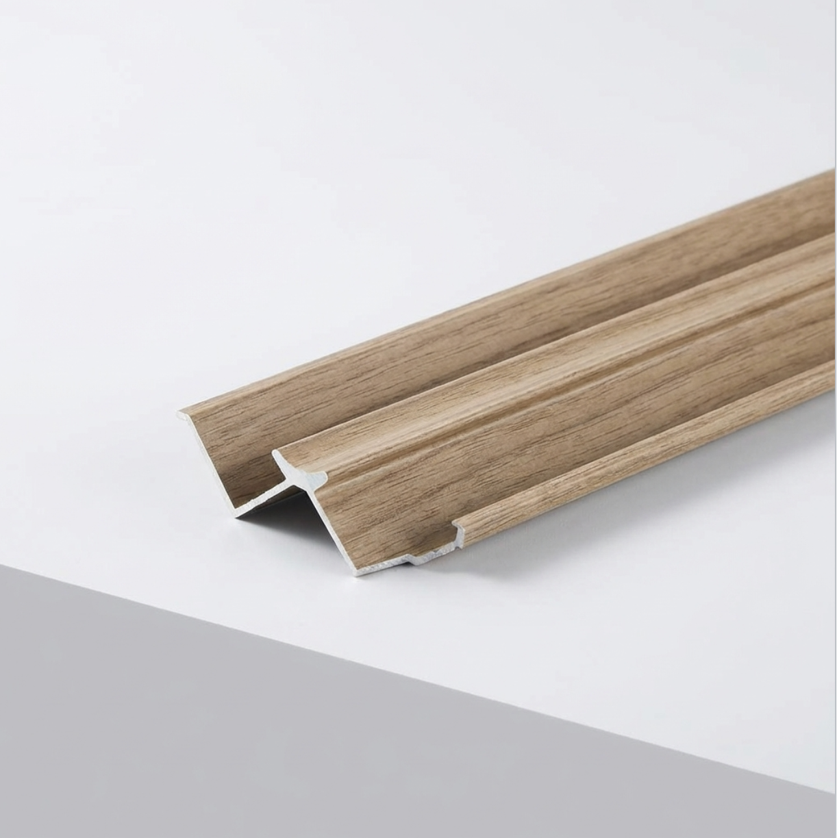 Ash Wood veneer Aluminum inside corner trim 