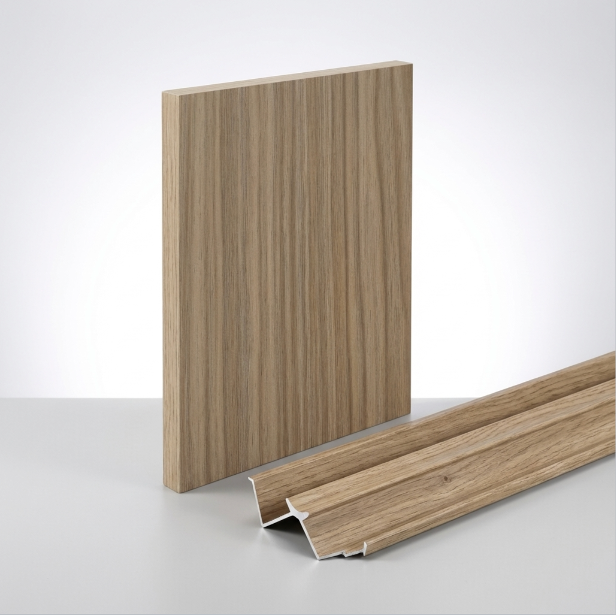 Ash Wood veneer Aluminum inside corner trim 