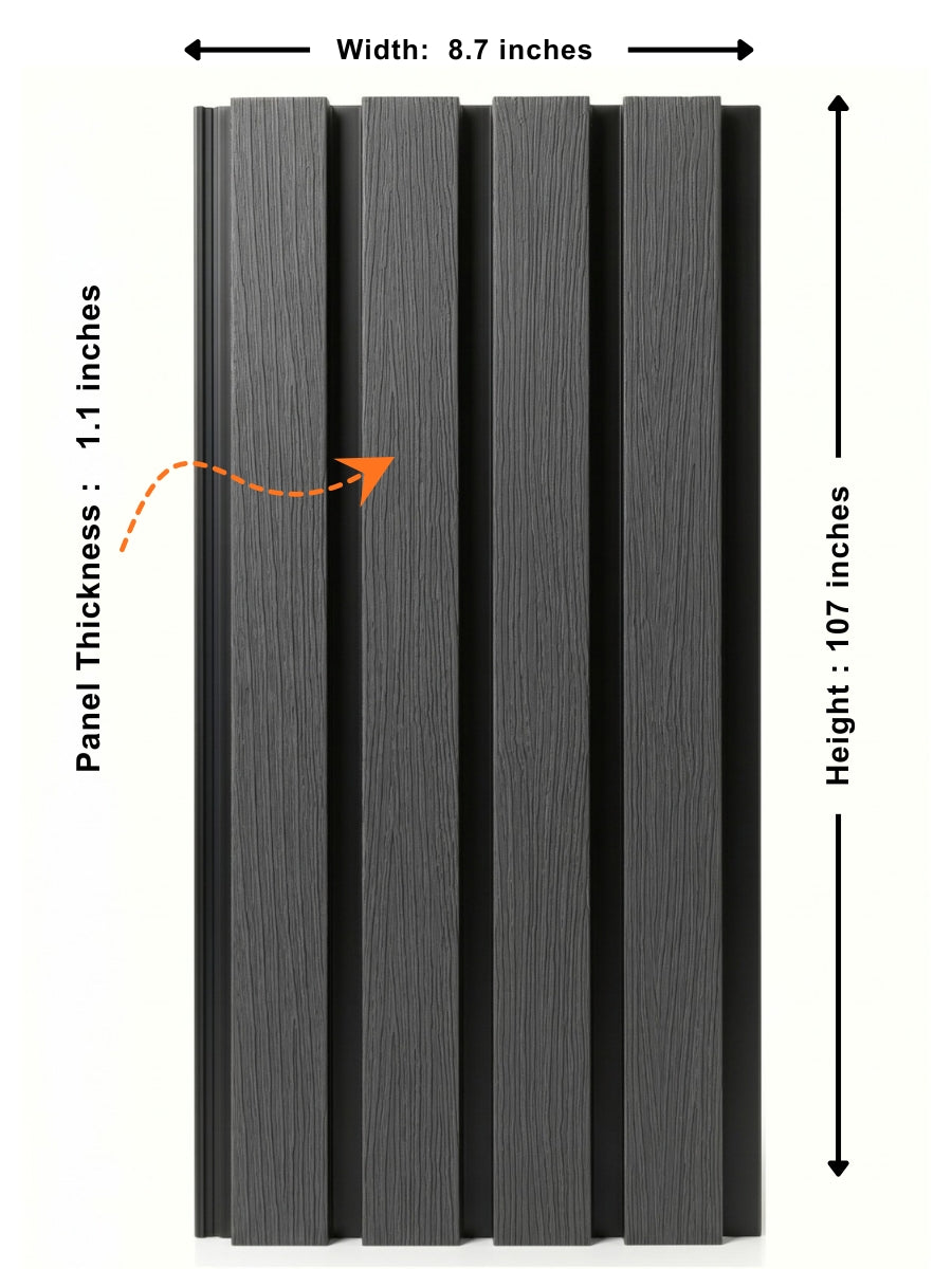 Dark Brown Composite Wide Exterior Cladding | 5 PC/Box (32.7 sq ft