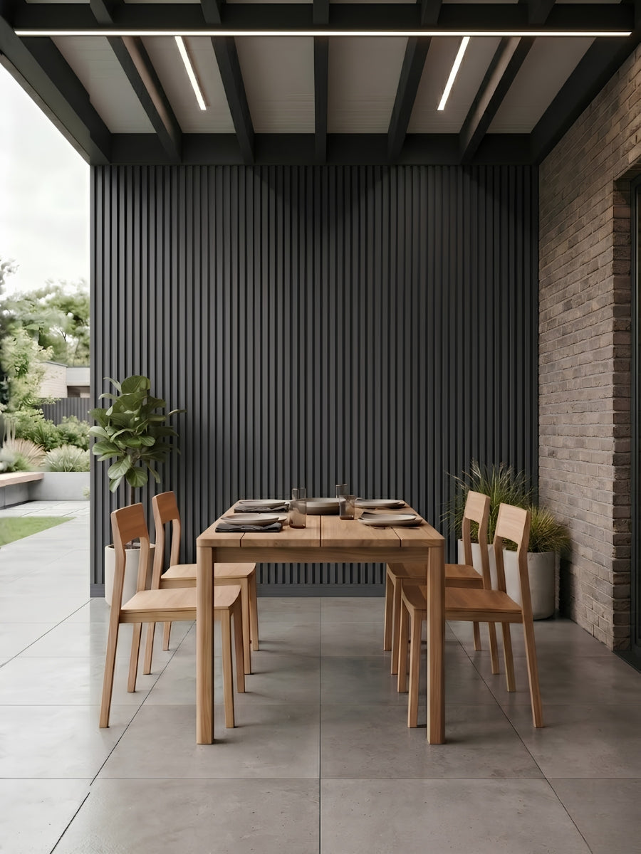 Gray and Black Modern Composite Wide Exterior Cladding | 5 PC/Box