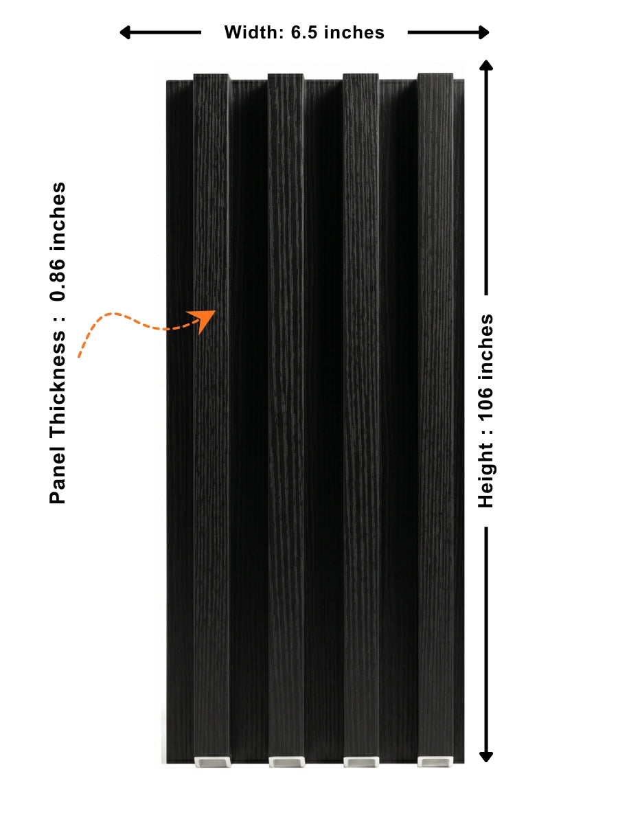 Blackwood WPC Fluted 3D Wall Panels | 42.9 sq. ft./Box – NewGen Depot