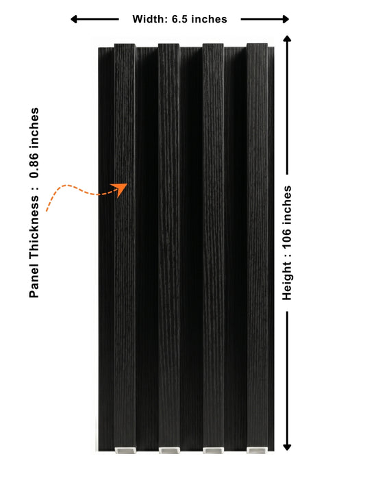 Decorative Blackwood WPC Wall Panels with Wood Grain Finish