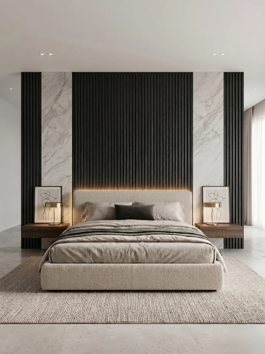 Blackwood WPC Fluted 3D Wall Panels | 48 Sq. Ft. – NewGen Depot