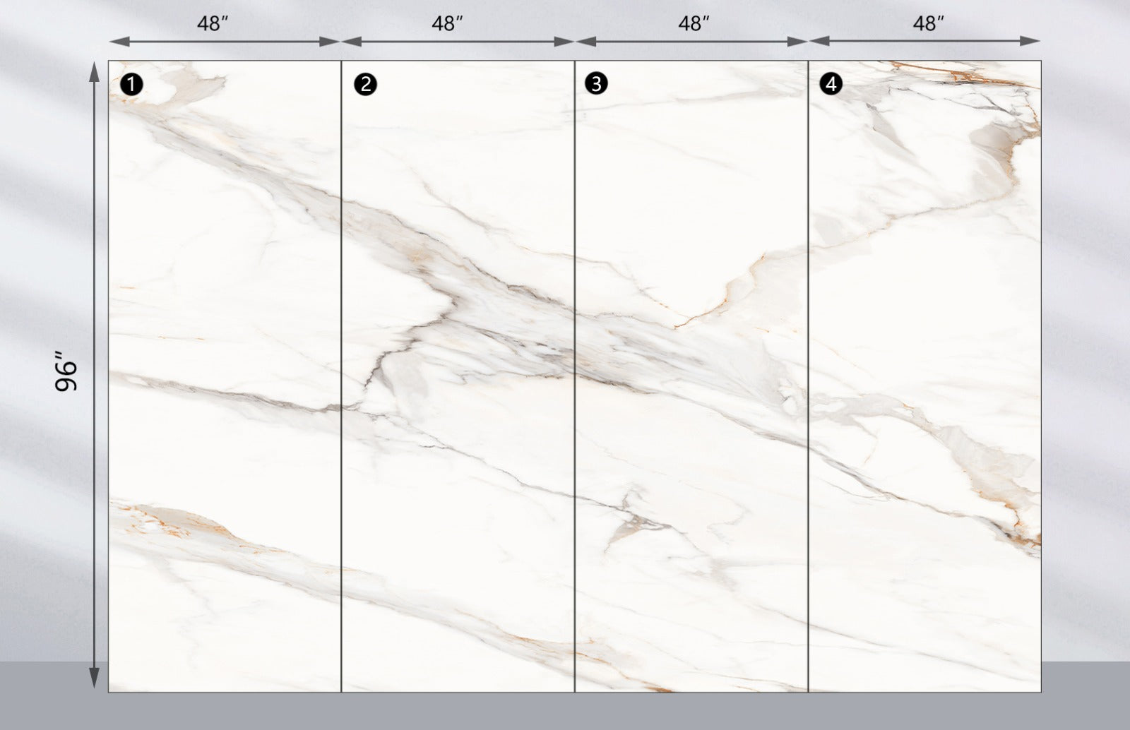3D White wave Azure PVC Marble Sheets | Waterproof | Book Match