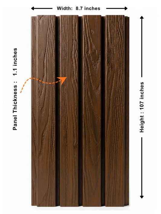 Modern brown composite wall cladding boards for exterior siding