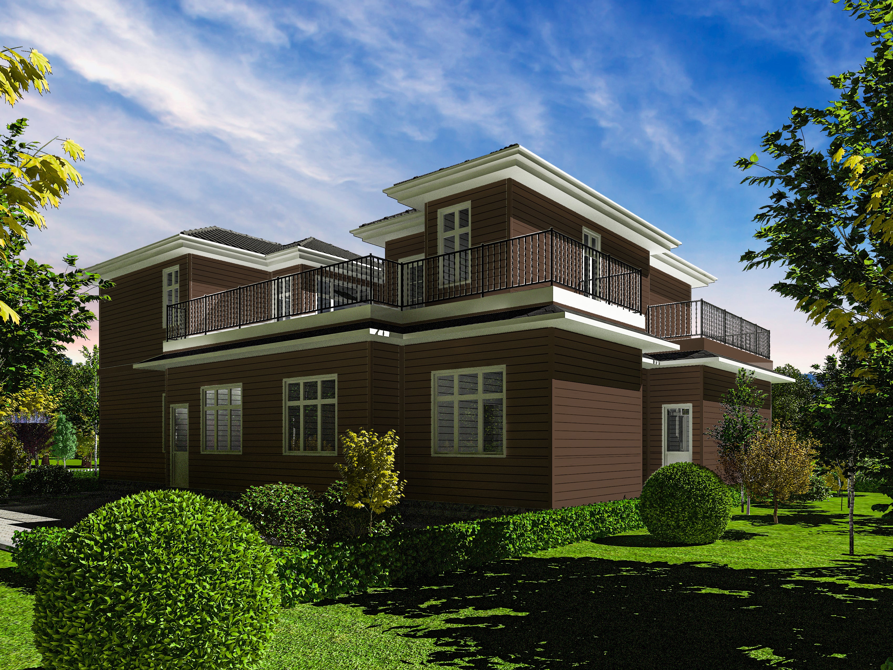Brown Composite Exterior Cladding Boards | 7 PC/Box (21 sq ft