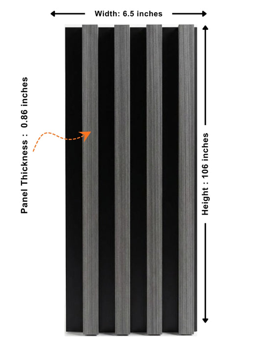 Carborn Gray WPC Fluted 3D Wall Panels |  42.9 sq. ft./Box