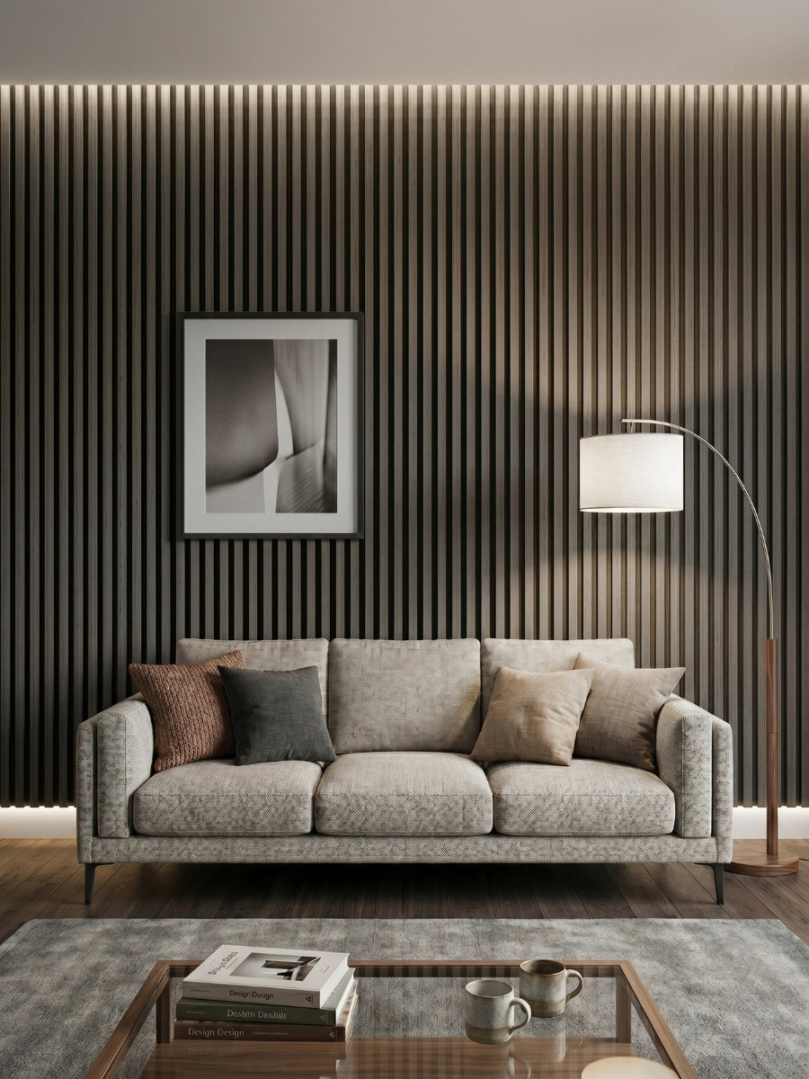 Carborn Gray WPC Fluted 3D Wall Panels | 42.9 sq. ft./Box – NewGen