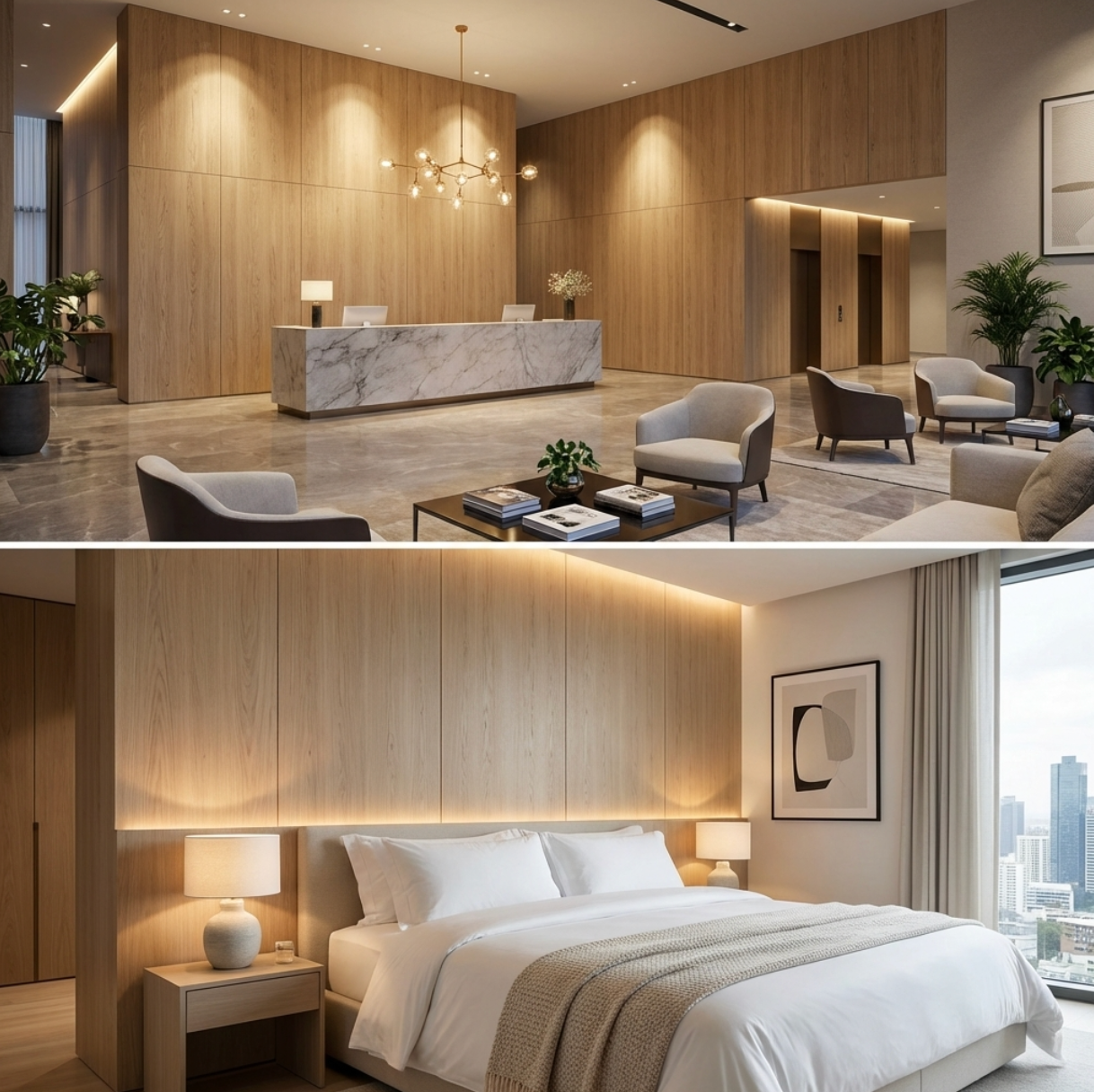 Commercial Wall Panels in Lobby 