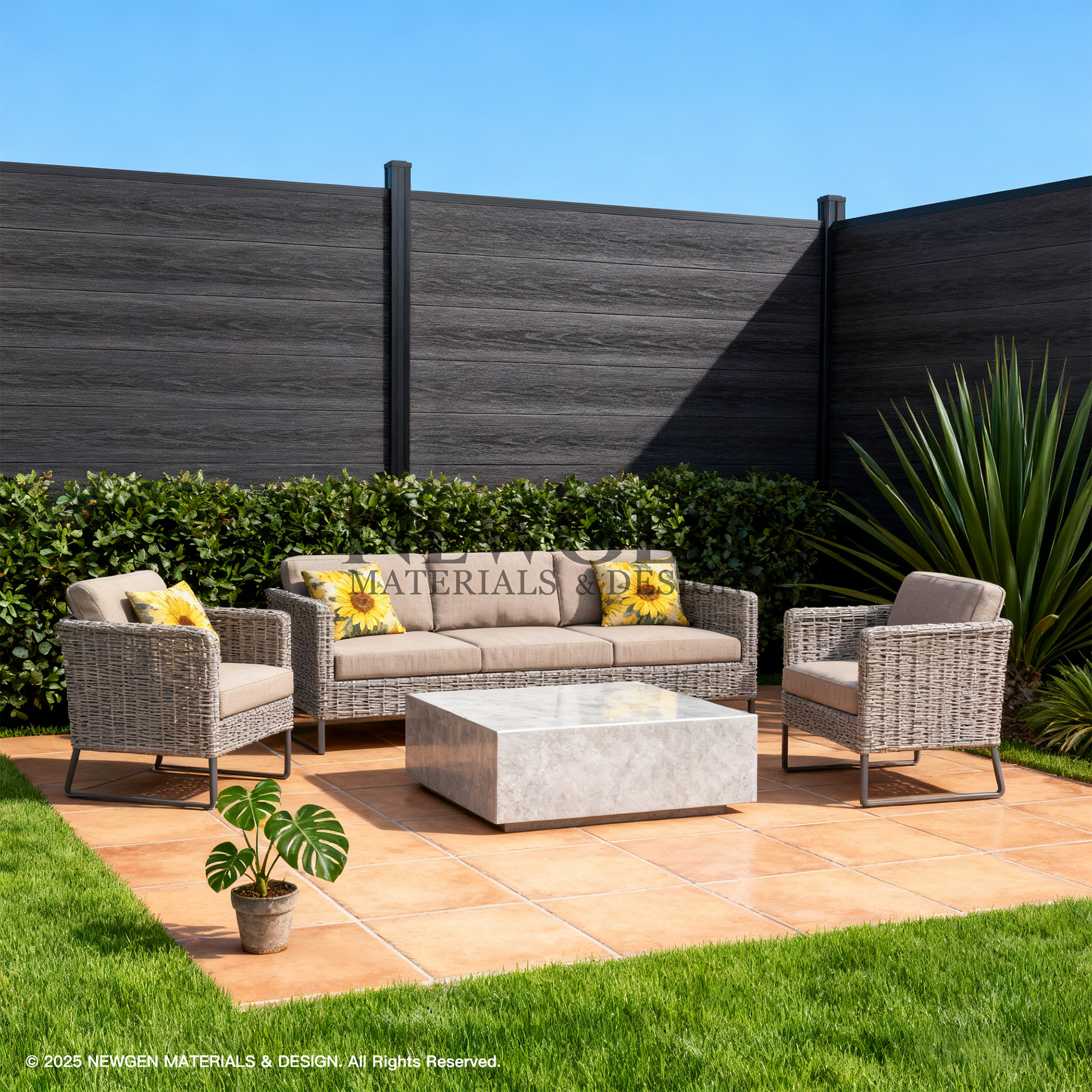 Multi color composite fencing kit 35 48 sections