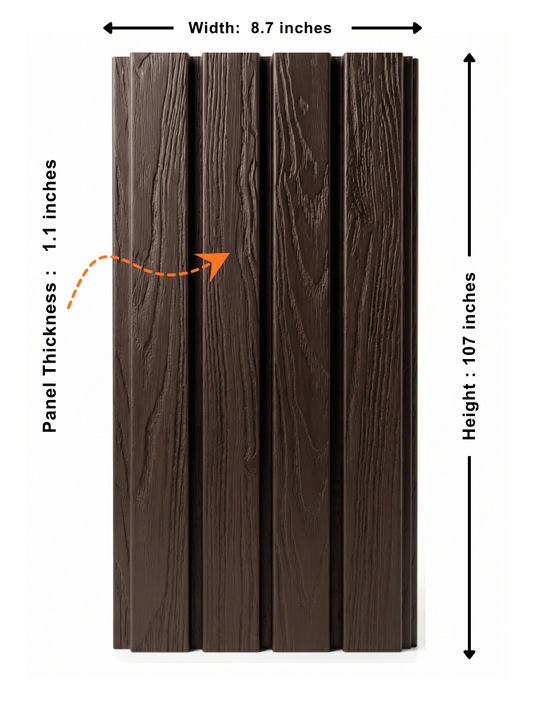 Modern dark brown composite wall cladding boards for exterior siding