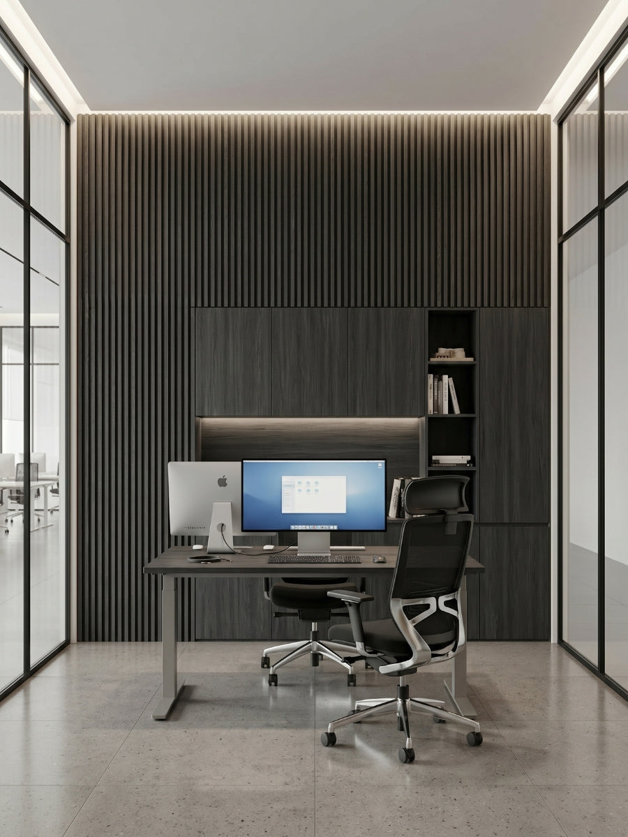Dark Smoky Oak WPC Fluted 3D Wall Panels | 42.9 sq. ft./Box