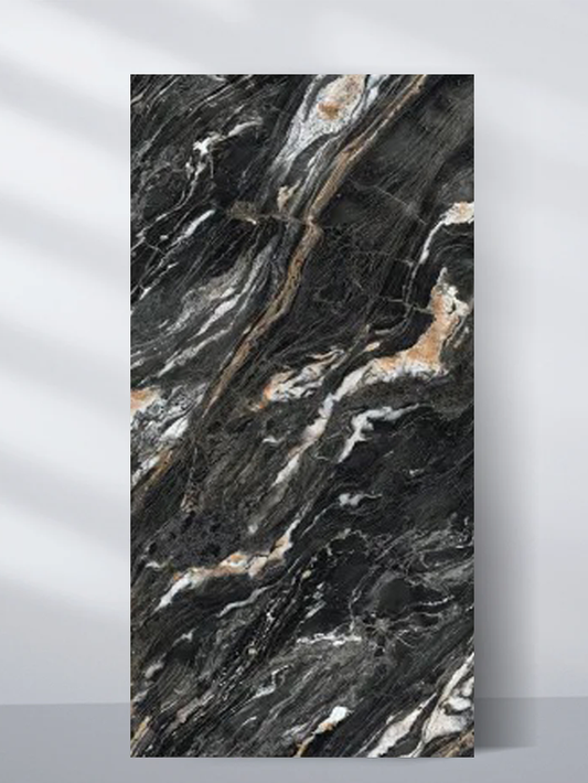 3D Doral Night Marble UV Protected PVC Wall Panel - 4x8 ft, Fireproof & Waterproof, (32 sq. ft)