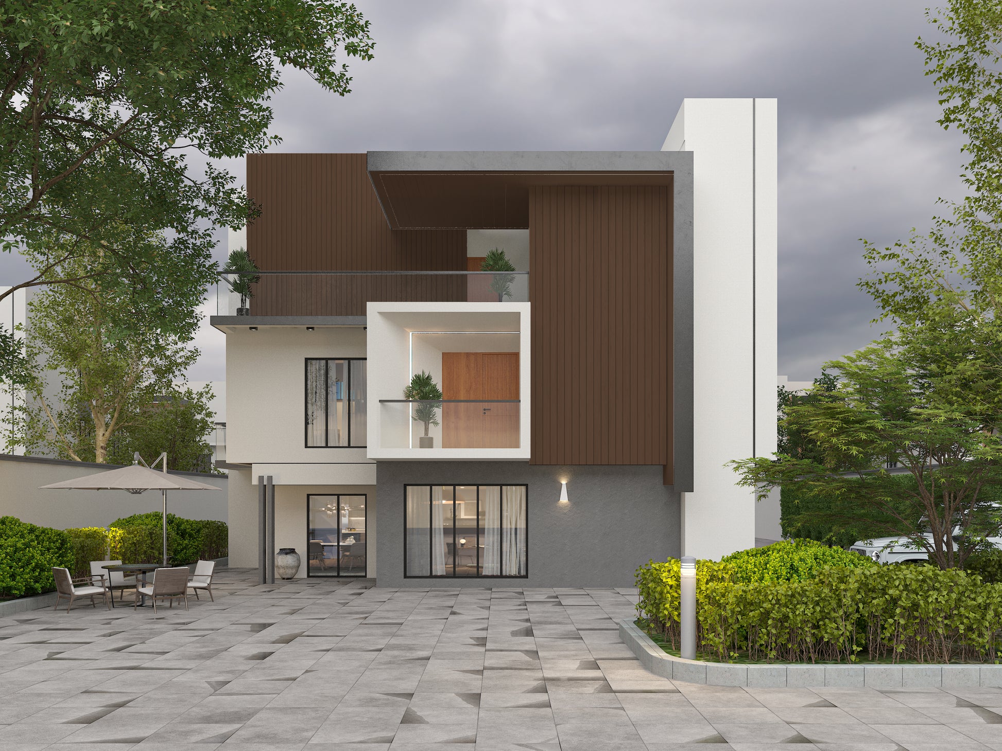 Brown Composite Exterior Cladding Boards 