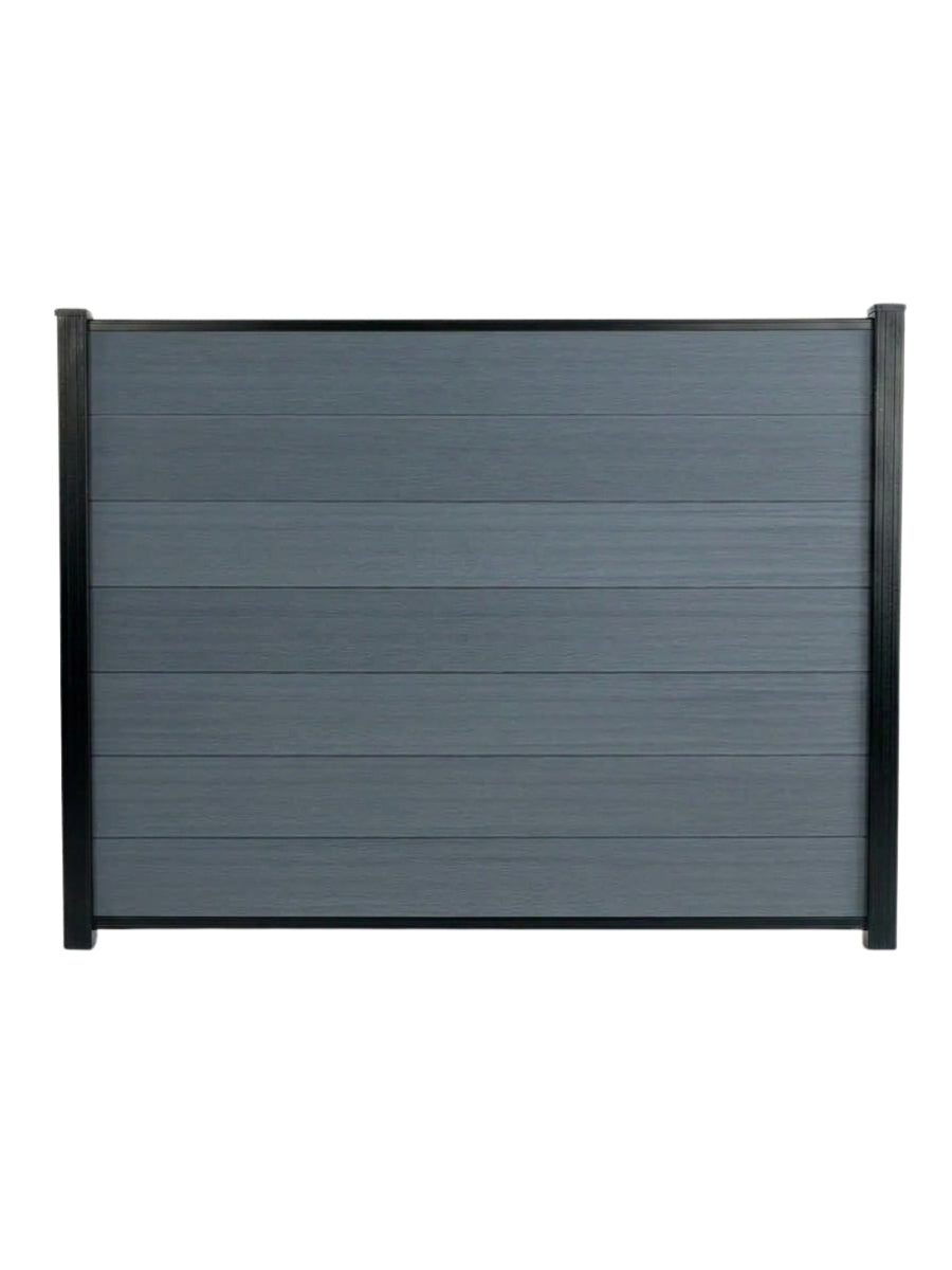 Front view of the 4 ft. by 6 ft. light gray composite privacy fence panel