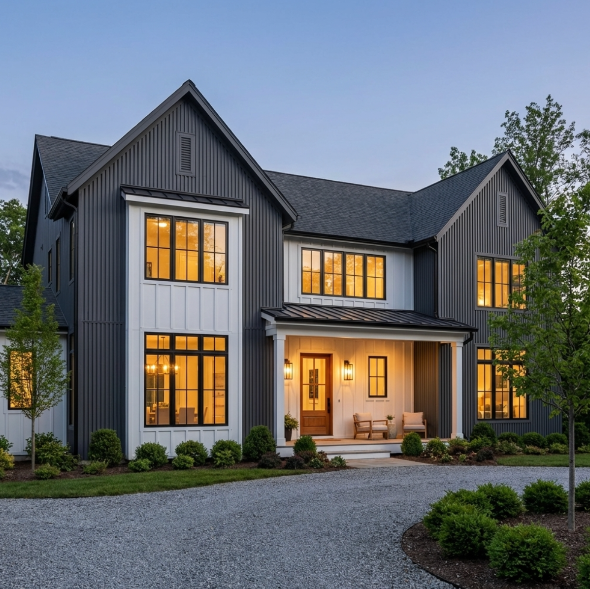 Gray Cladding Siding Modern Design