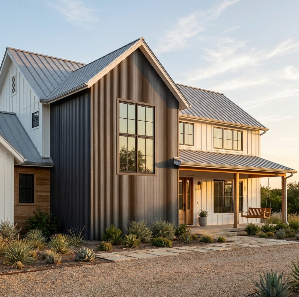 Gray Cladding Siding Modern Design