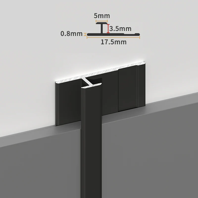 Aluminium Trim Connector for PVC Marble Sheets 