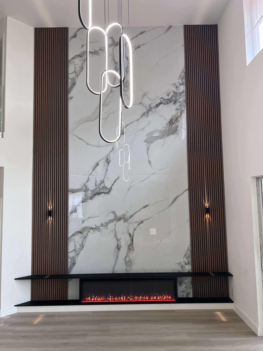 White PVC marble sheet with gray veins premium wall panel design