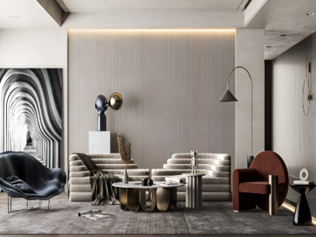 6 Fluted Wall Panel-Perfect For Accent Wall  8' x 6.7| NewGen Depot