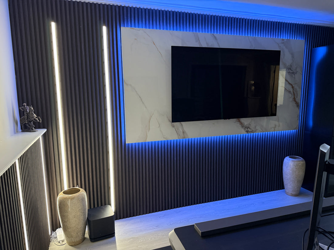 Vertical Window Led Strip Lighting Flexible LED Light Strip Pack for Wall Panels – 4 Strips with Remote ...