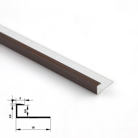 6.3mm Aluminum End Cap Trim for Wood Veneer Wall Panels – Matching Color