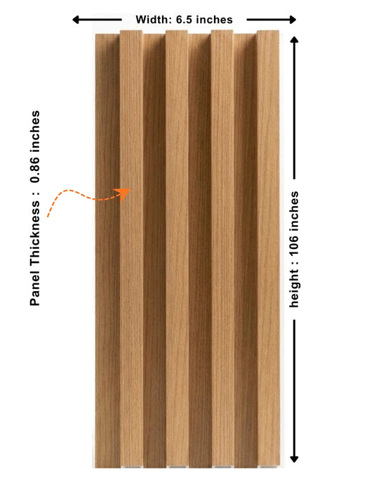 WPC fluted wall panels in maple slate finish for contemporary décor