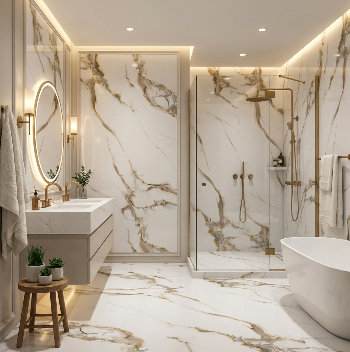  Marble UV Protected PVC Wall Panel. Bathroom and Shower design