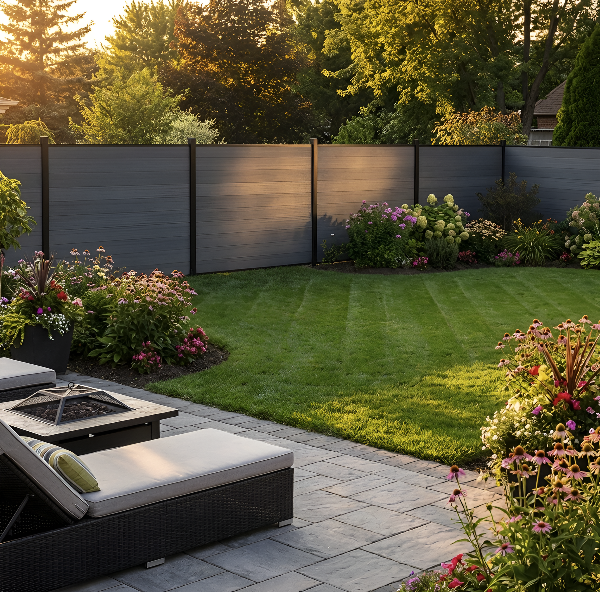 Modern Composite Fence Gray, Wholesale Price