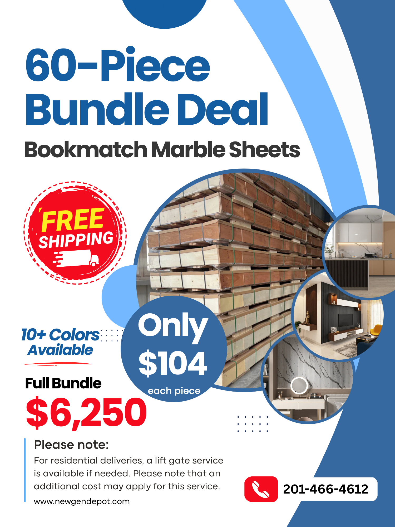 60-Piece Bookmatch Marble Bundle – Mix & Match Colors
