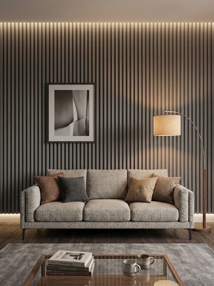 Decorative Oak Gray WPC Wall Panels for Luxury Interior Spaces