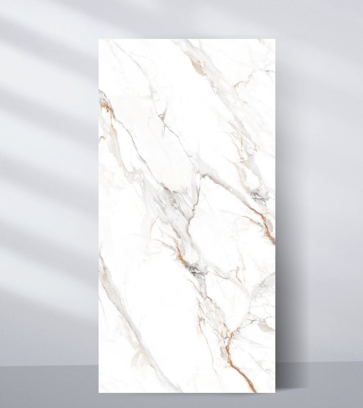 3D White wave Azure PVC Marble Sheets | Waterproof | Book Match Design ...