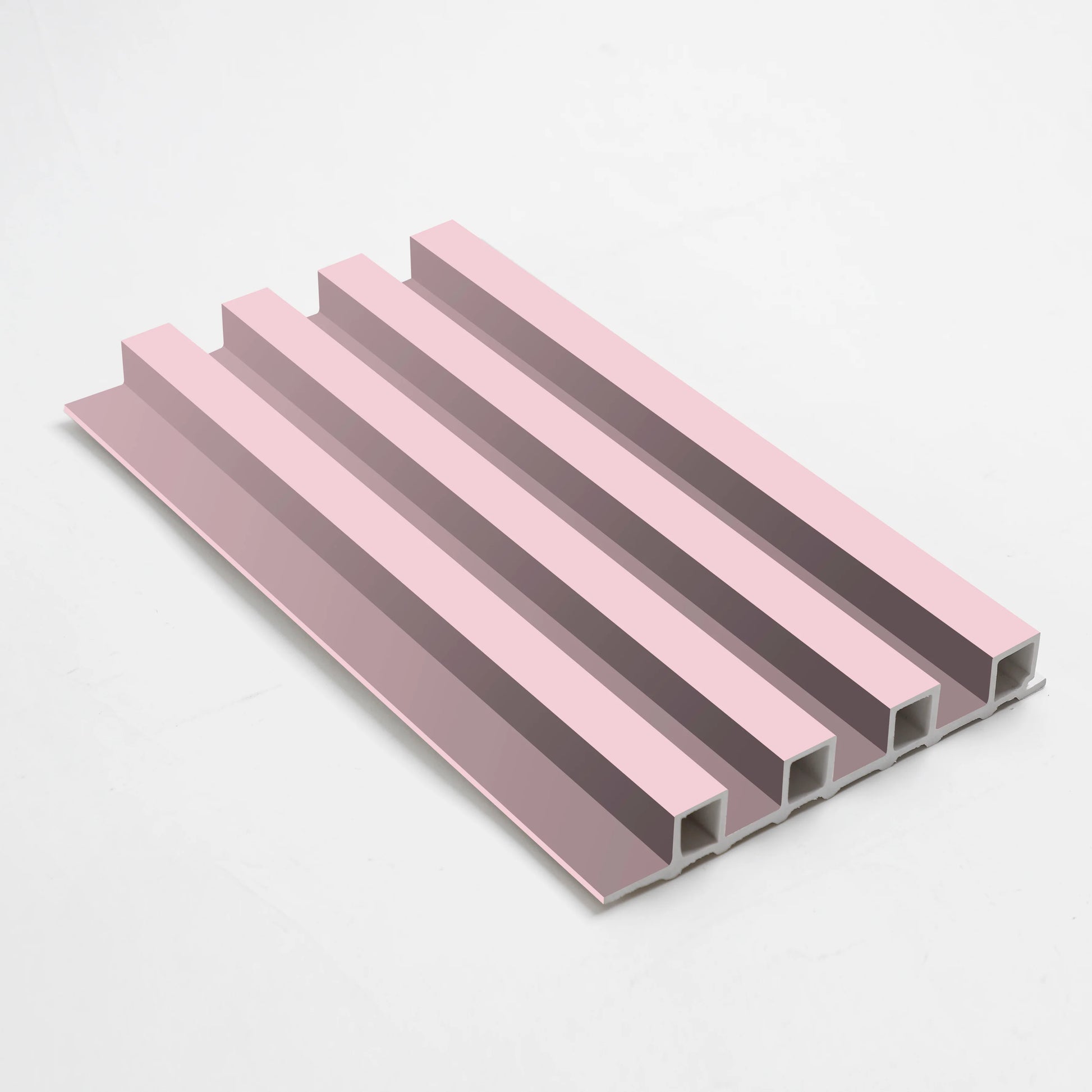 Pink Premium WPC fluted 3D wall panel sample texture detail